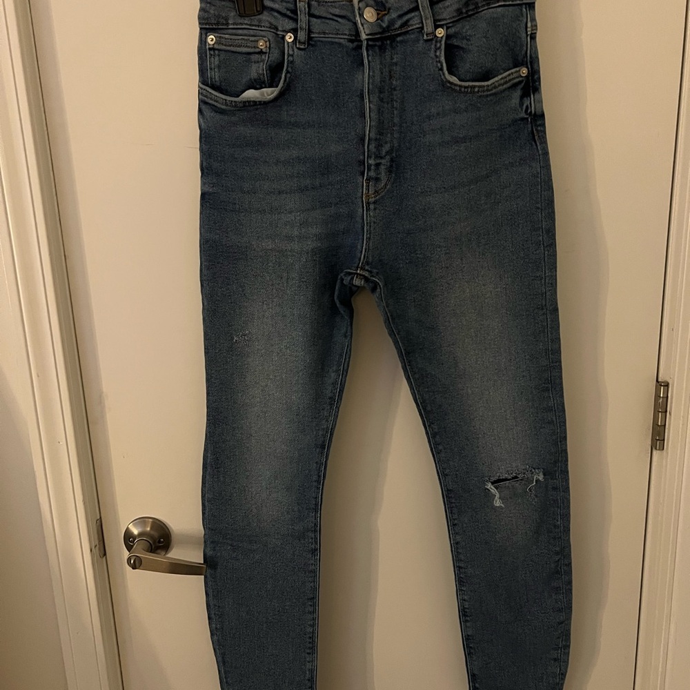 Zara Women's Blue Skinny Jeans